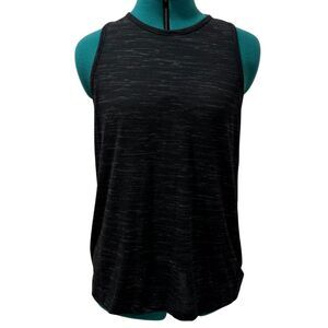 Nike Dri-FIT Athletic Sleeveless Tank Top Black Heather Large Womens